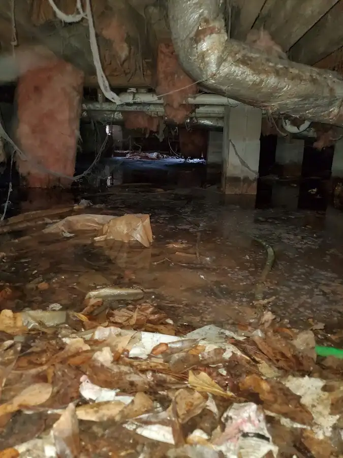 Crawl space flood assessment for Commercial Water Damage Restoration in Lower Saucon